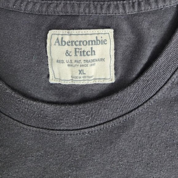 Abercrombie & Fitch Logo T-Shirt Men’s Size XL Gray Short Sleeve Casual Tee - Picture 2 of 6